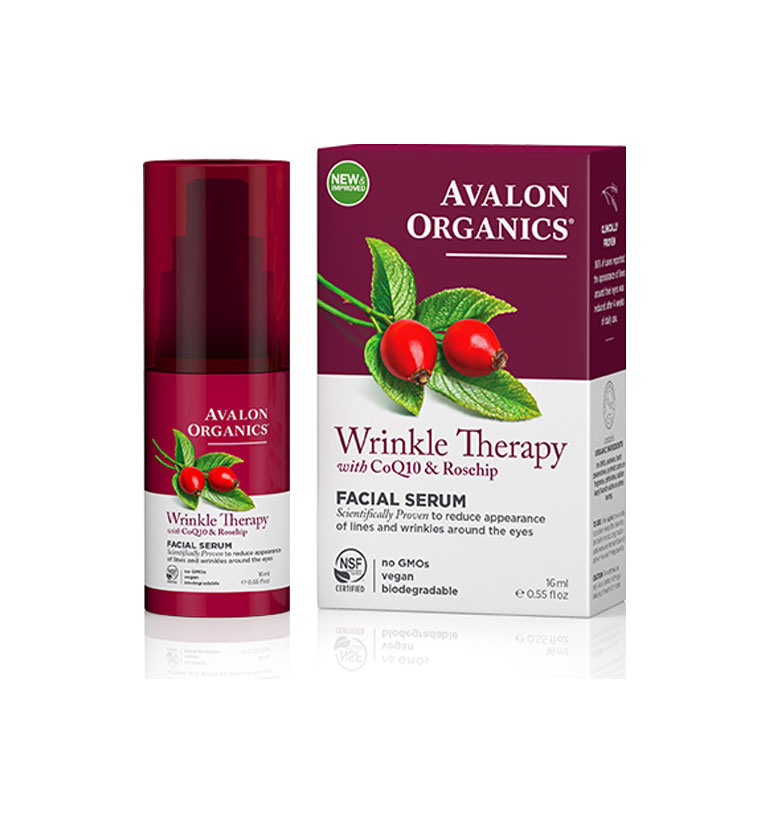Avalon Organics Wrinkle Therapy With Coq10 & Rosehip Facial Serum 0.55oz Avalon Organics Wrinkle Therapy With Coq10 & Rosehip Facial Serum 0.55oz